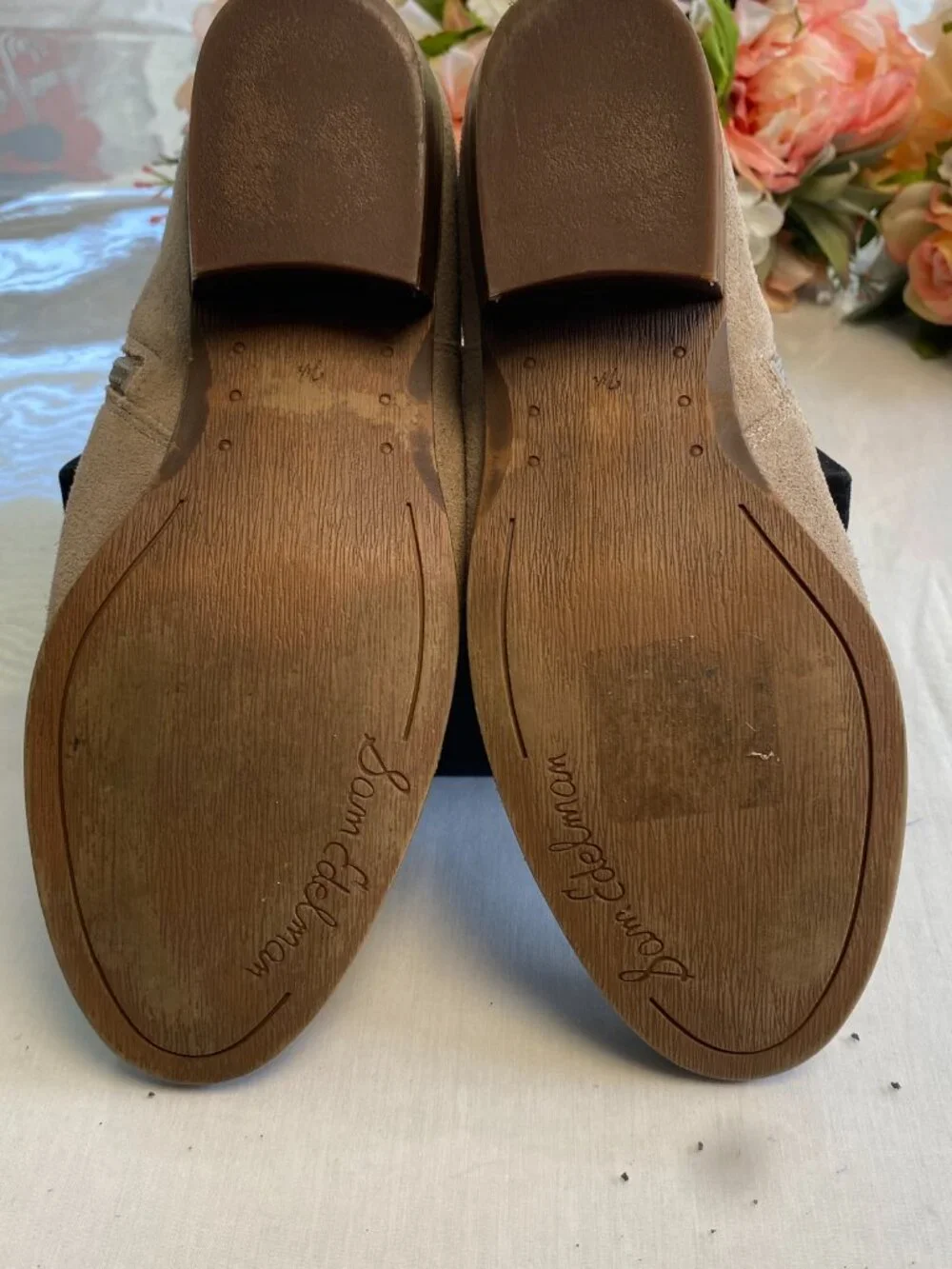 Sam Edelman Tan Suede Buckle Ankle Booties Women’s 7.5M